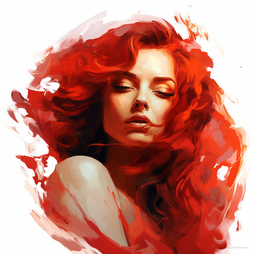 Turning Red Clipart in Oil Painting Style Graphics: High-Res 4K & Vector