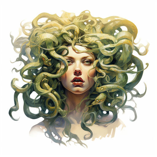 Vector & 4K Medusa Clipart in Oil Painting Style – IMAGELLA