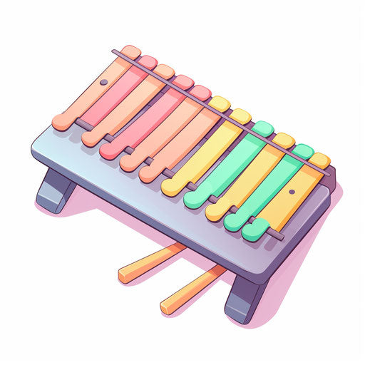 Høyoppløselig Xylophone Clipart i pastellHøyoppløselig Xylophone Clipart i pastell  