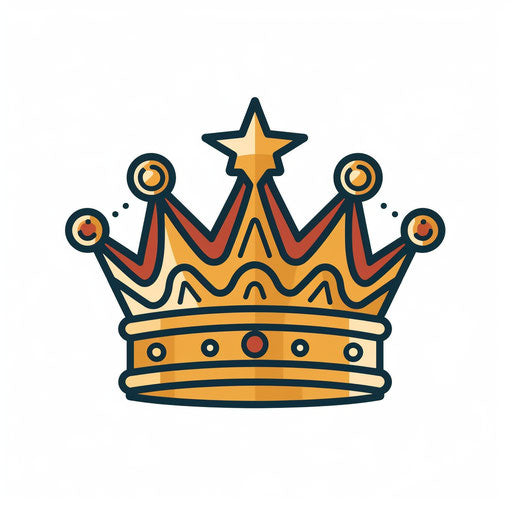 King Crown Clipart in Minimalist Art Style: Vector & 4K – IMAGELLA