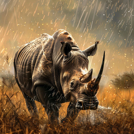 Western African Black Rhinoceros: Transform Spaces with Nature's Art