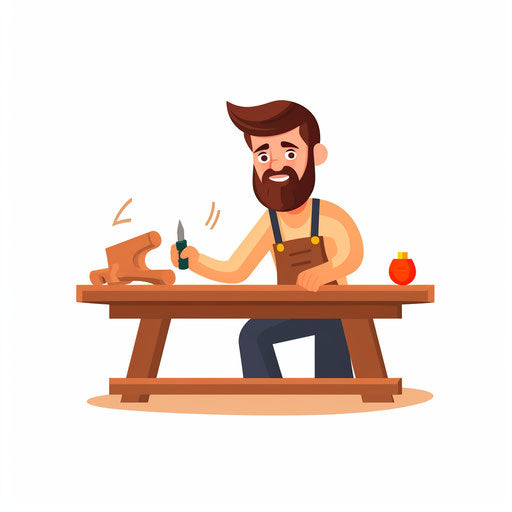 4K Vector Carpenter Clipart in Minimalist Art Style – IMAGELLA