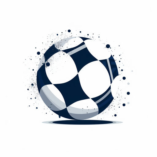 High-Res 4K Soccer Ball Clipart in Minimalist Art Style