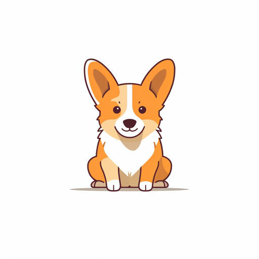 4K Corgi Clipart in Minimalist Art Style: Vector & SVG – IMAGELLA