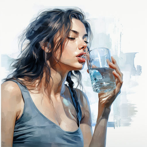 Drinking Water Clipart in Oil Painting Style Artwork: 4K Vector & PNG ...