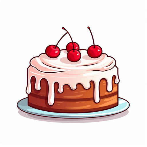 4K Cake Clipart in Minimalist Art Style: Vector & SVG – IMAGELLA