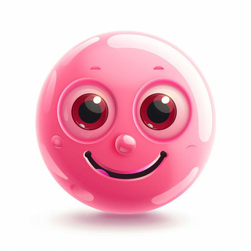 Pink Smiley Face Art for Digital and Print Media