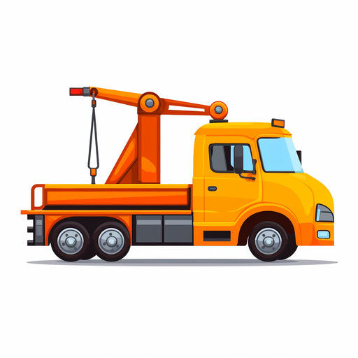 Tow Truck Clipart in Minimalist Art Style: HD Vector, 4K – IMAGELLA