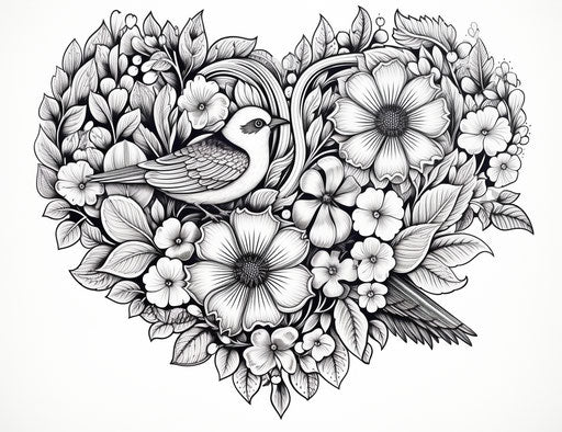 Brain-Boosting Heart Coloring Pages for Family