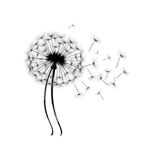 Dandelion Clipart in Chiaroscuro Art Style: Vector ARt, 4K, EPS, PNG ...