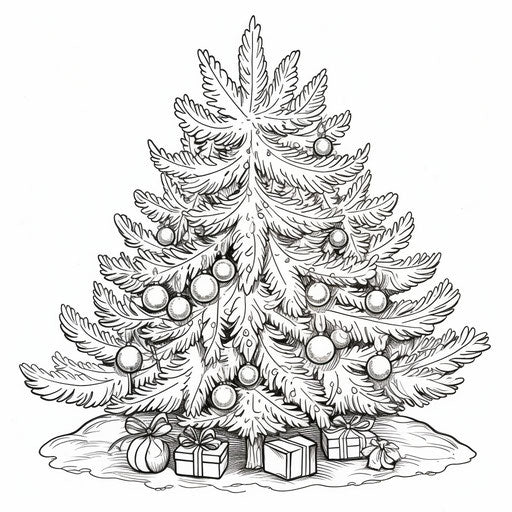 Unleash Creativity with Christmas Tree Coloring Page