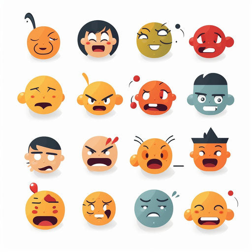 Emotions Clipart in Minimalist Art Style: 4K Vector Clipart – IMAGELLA