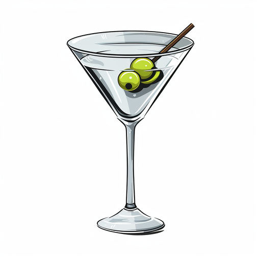 Martini Clipart in Minimalist Art Style: HD Vector, 4K – IMAGELLA