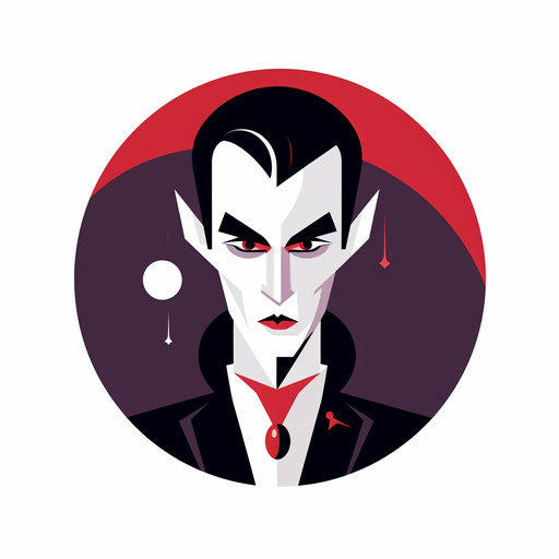 Vampire Clipart in Minimalist Art Style Illustration: 4K Vector & PNG ...