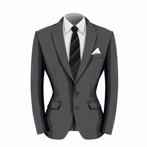 Suit Image in Minimalist Art Style: Vector Clipart in 4K – IMAGELLA