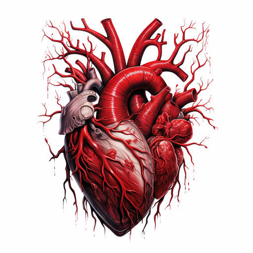 4K Vector Human Heart Clipart in Chiaroscuro Art Style – IMAGELLA