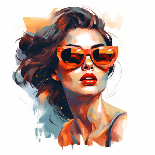 Sunglasses Clipart in Chiaroscuro Art Style: Vector ARt, 4K, EPS, PNG