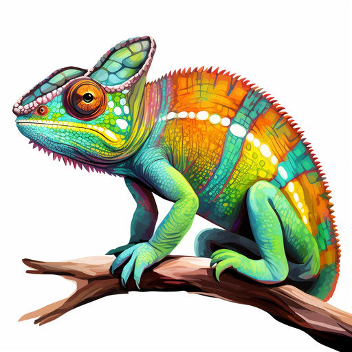 Chameleon Clipart: Oil Painting Style, 4K & SVG – IMAGELLA