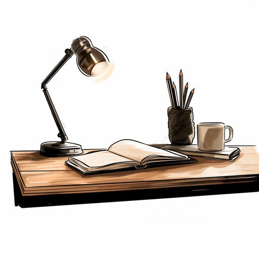 Chiaroscuro Art Style Desk Clipart: 4K Vector Art – IMAGELLA