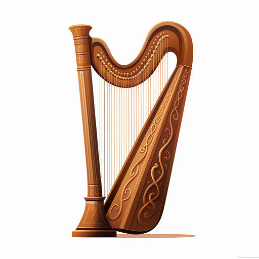 4K & Vector Harp Clipart in Chiaroscuro Art Style – IMAGELLA