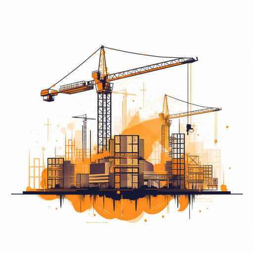 Construction Clipart in Minimalist Art Style Graphics: High-Res 4K ...