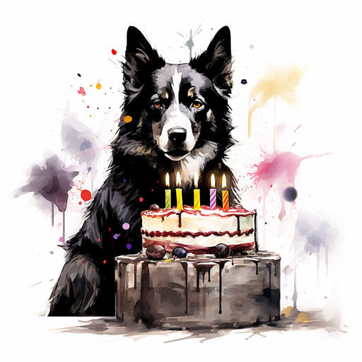 Happy Birthday Clipart in Chiaroscuro Art Style: 4K Vector Clipart ...