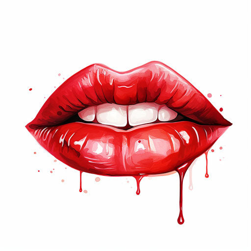 Lips Clipart in Oil Painting Style Artwork: 4K Vector & PNG – IMAGELLA