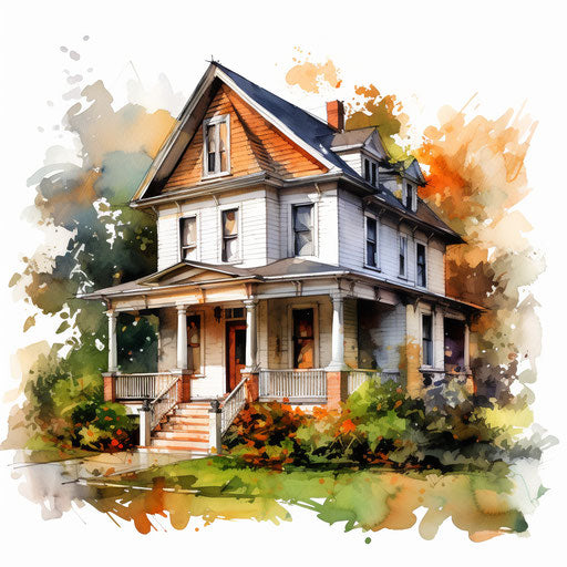 House Png Clipart in Oil Painting Style: 4K, Vector & SVG Clipart ...