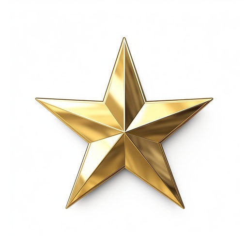 Gold Star Clipart in Minimalist Art Style Artwork: HD Vector & 4K ...