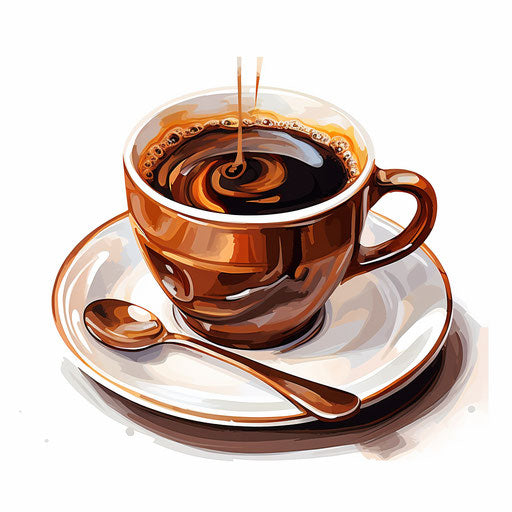 Coffee Cup Clipart in Oil Painting Style: Vector ARt, 4K, EPS, PNG ...