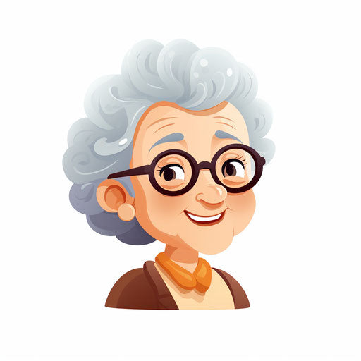 4K & Vector Grandma Clipart in Minimalist Art Style – IMAGELLA