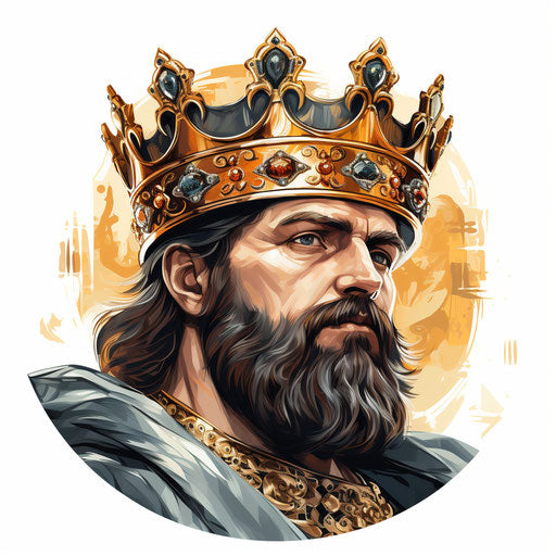 King Crown Clipart: Oil Painting Style, 4K & SVG – IMAGELLA