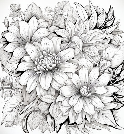 Hands-On Fun: Flower Coloring Pages for Kids – IMAGELLA