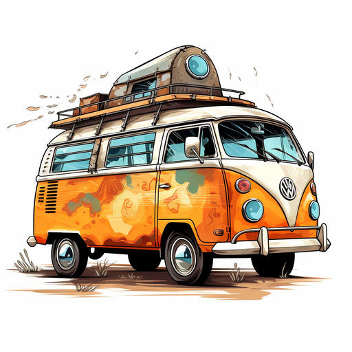 4K Camper Clipart in Chiaroscuro Art Style: Vector & SVG – IMAGELLA