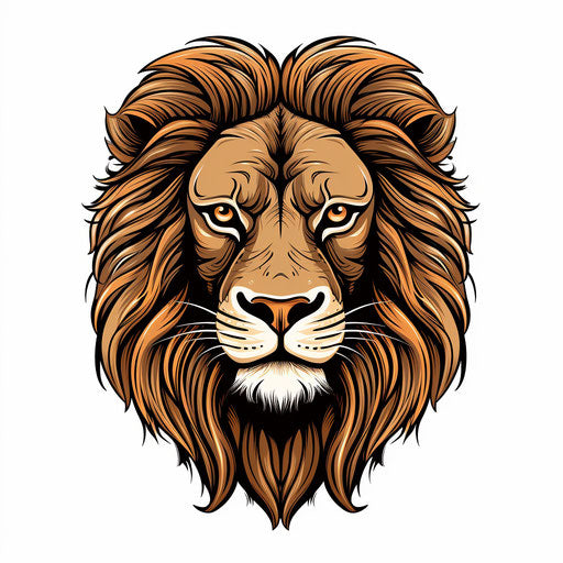 Lion Face Clipart in Chiaroscuro Art Style: 4K Vector & Stencils – IMAGELLA