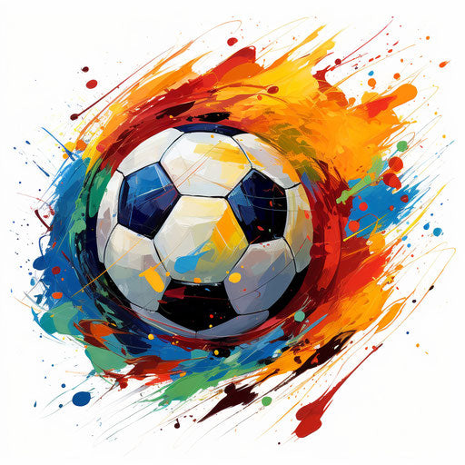 Vector & 4K Soccer Ball Clipart in Impressionistic Art Style – IMAGELLA