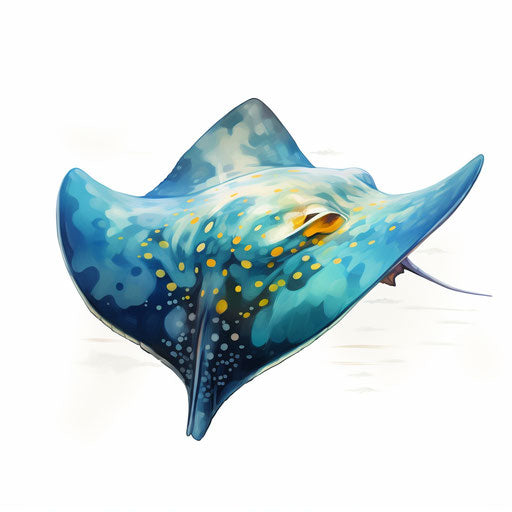 Stingray Clipart in Oil Painting Style Art: High-Res 4K & Vector – IMAGELLA