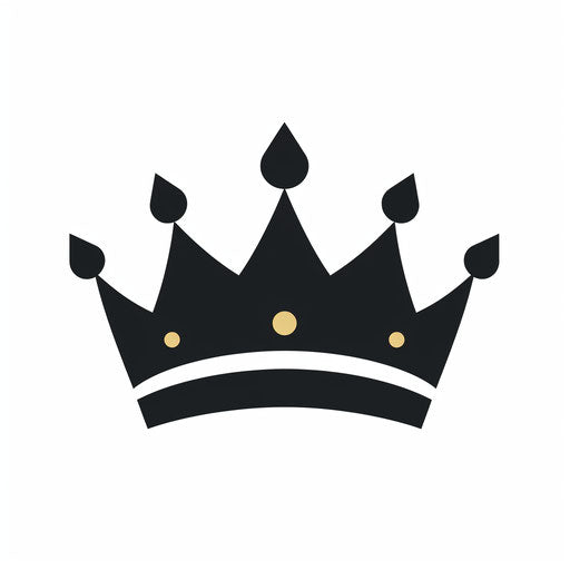 High-Res Crown Vector Png Clipart in Minimalist Art Style Art: 4K & Vector
