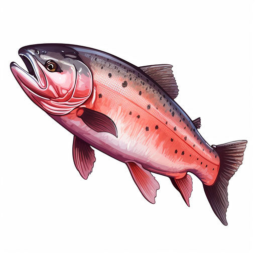 Salmon Clipart in Chiaroscuro Art Style: HD Vector, 4K – IMAGELLA