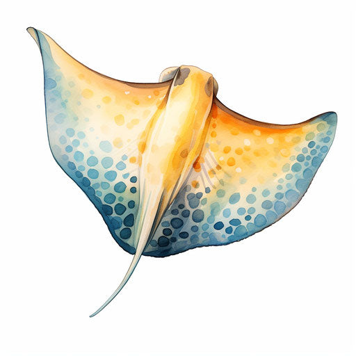 Ultra HD Stingray Clipart in Oil Painting Style Style – IMAGELLA