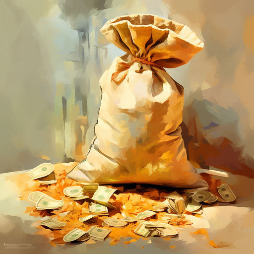 Money Bag Clipart in Impressionistic Art Style Graphics: High-Res 4K ...