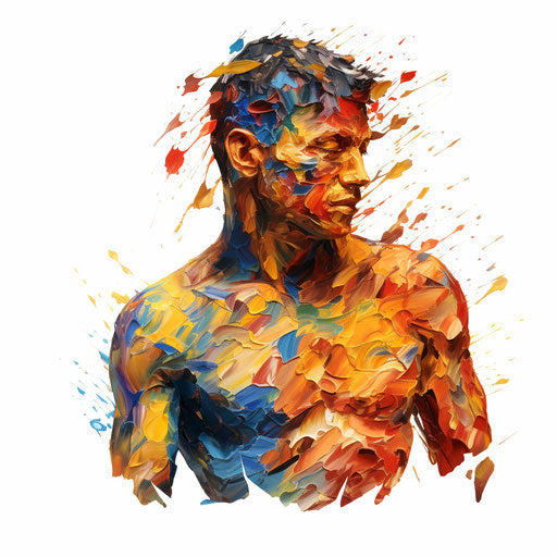 High-Res 4K Human Body Clipart in Oil Painting Style