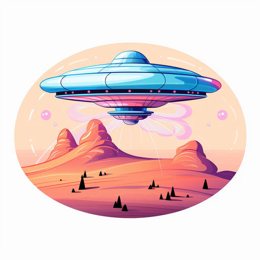 Ufo Clipart in Pastel Colors Art Style: 4K Vector Clipart – IMAGELLA