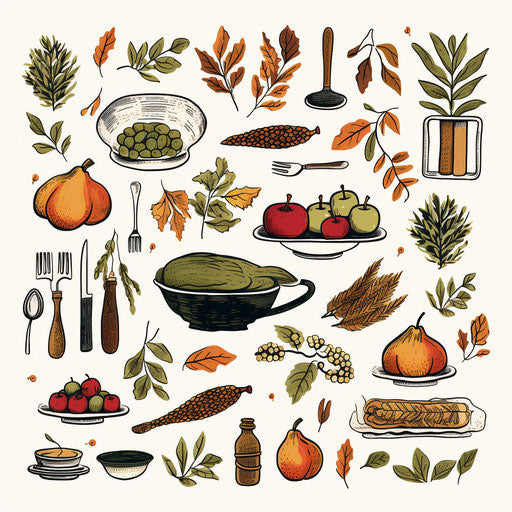 High-Res Thanksgiving Clipart in Minimalist Art Style Art: 4K & Vector –  IMAGELLA