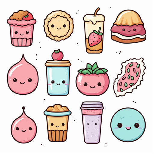 Kawaii Clipart in Minimalist Art Style: 4K & SVG – IMAGELLA