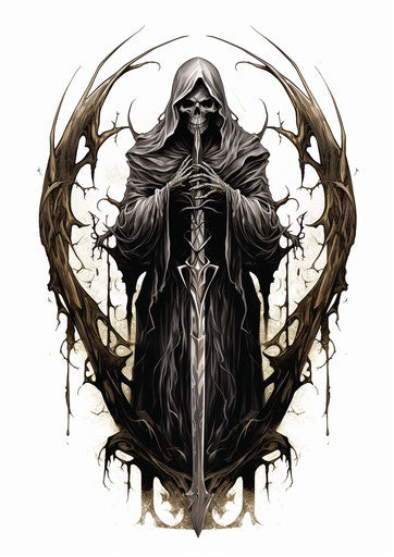 Grim Reaper tattoo - instills infinite power and courage.