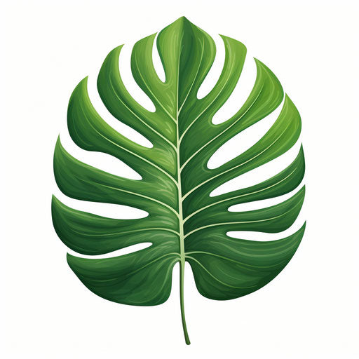 Monstera Leaf Clipart in Minimalist Art Style: HD Vector, 4K – IMAGELLA