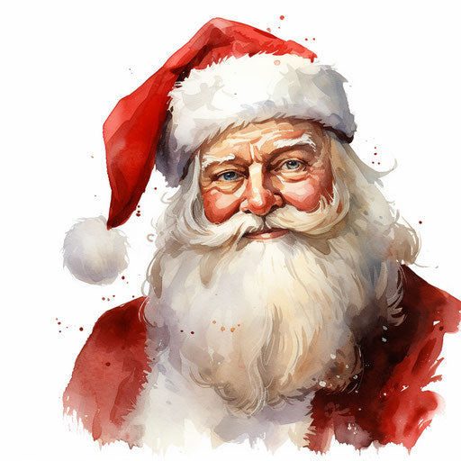 Santa Clipart in Oil Painting Style Artwork: Vector, PNG, 4K – IMAGELLA