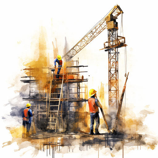 Construction Clipart in Oil Painting Style: 4K, Vector & SVG Clipart ...