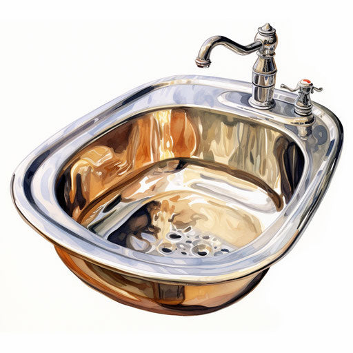 4K Sink Clipart in Oil Painting Style: Vector & SVG